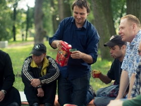 Православный пикник для бездомных в Екатеринговском парке